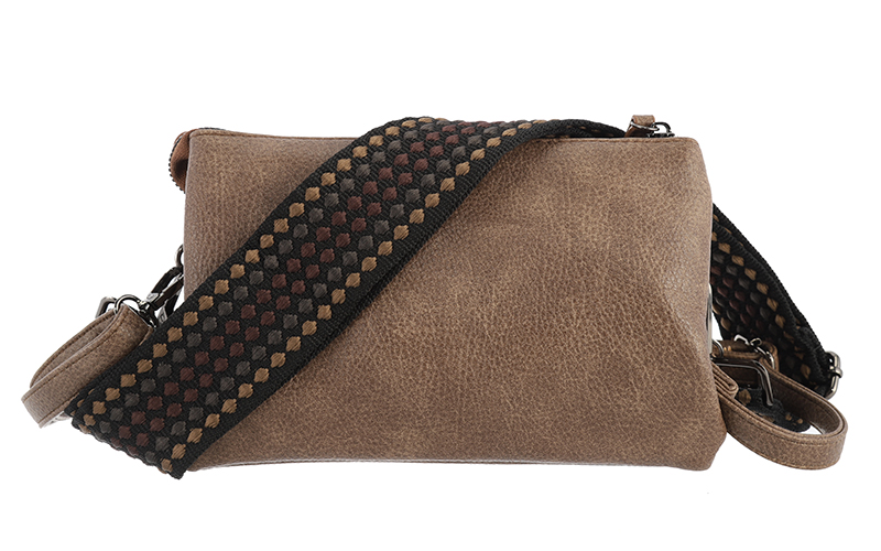 Dark camel New York Schoudertasje – afbeelding 3